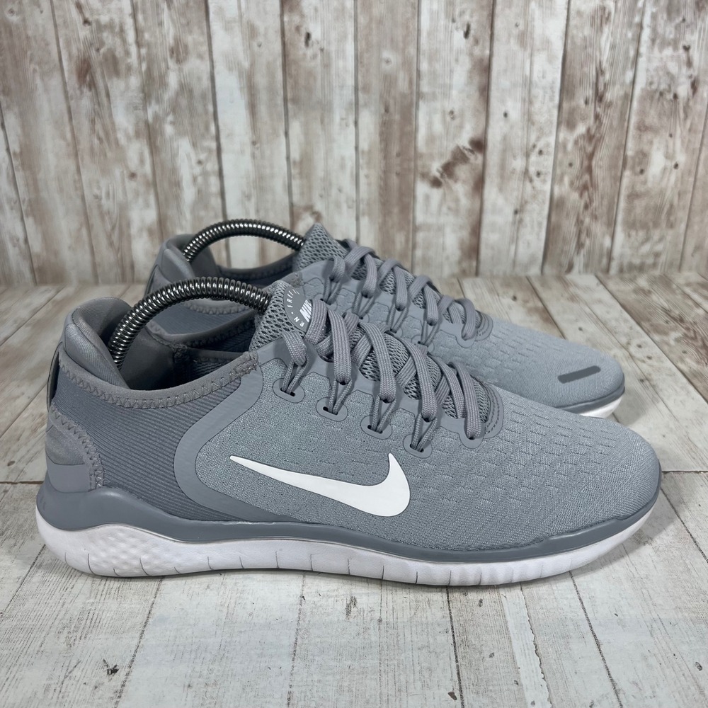 Nike Free RN 2018 Gunsmoke Grey White Running Shoes 942836-003 Womens 8